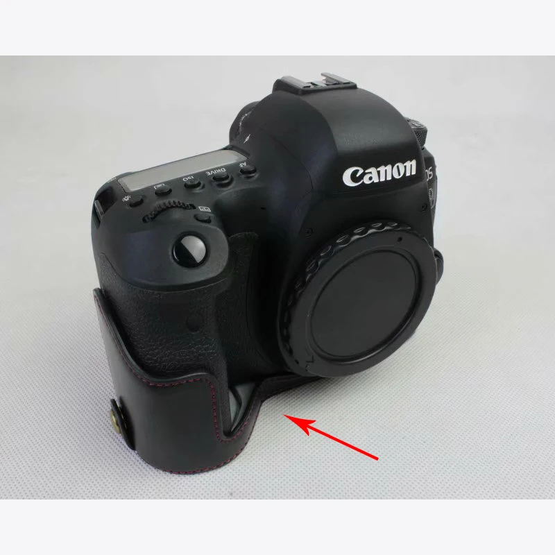 Prenosni PU usnje Primeru vrečko Za Canon EOS 5D3 5D4 5D III 5DIV 5DSR 5D Mark IV Fotoaparat Polovica kritje Telo Dnu Lupine