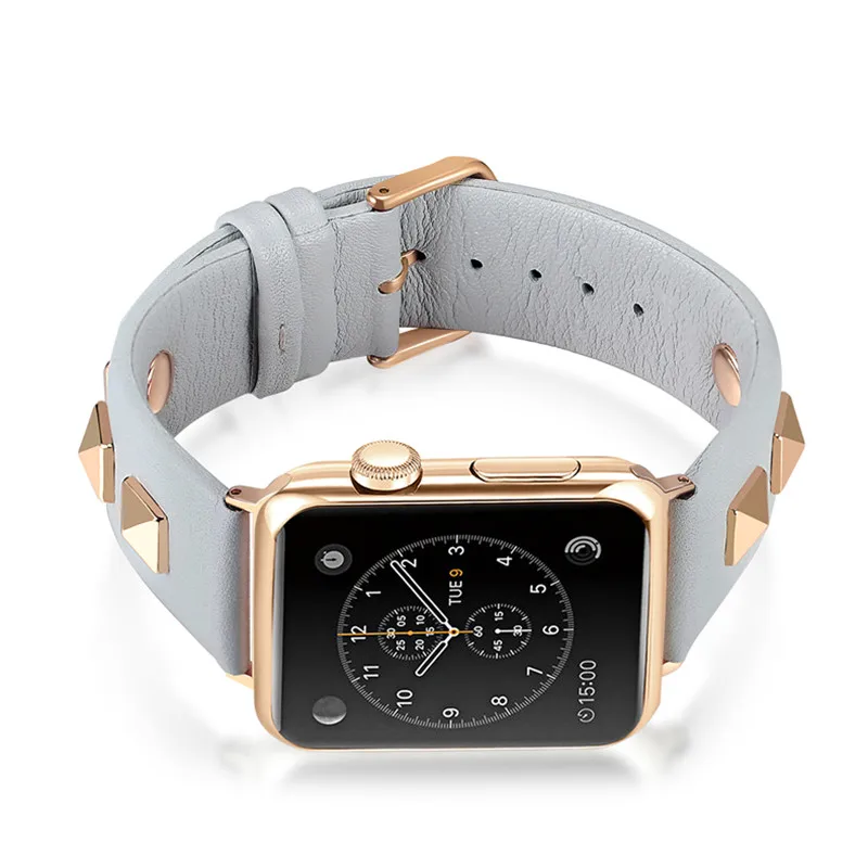 Punk Usnjeni trak za Apple watch band 44 mm 40 mm iWatch band 38 mm 42mm Pravega Usnja zapestnica correa Apple watch 6 se 5 4 3 2