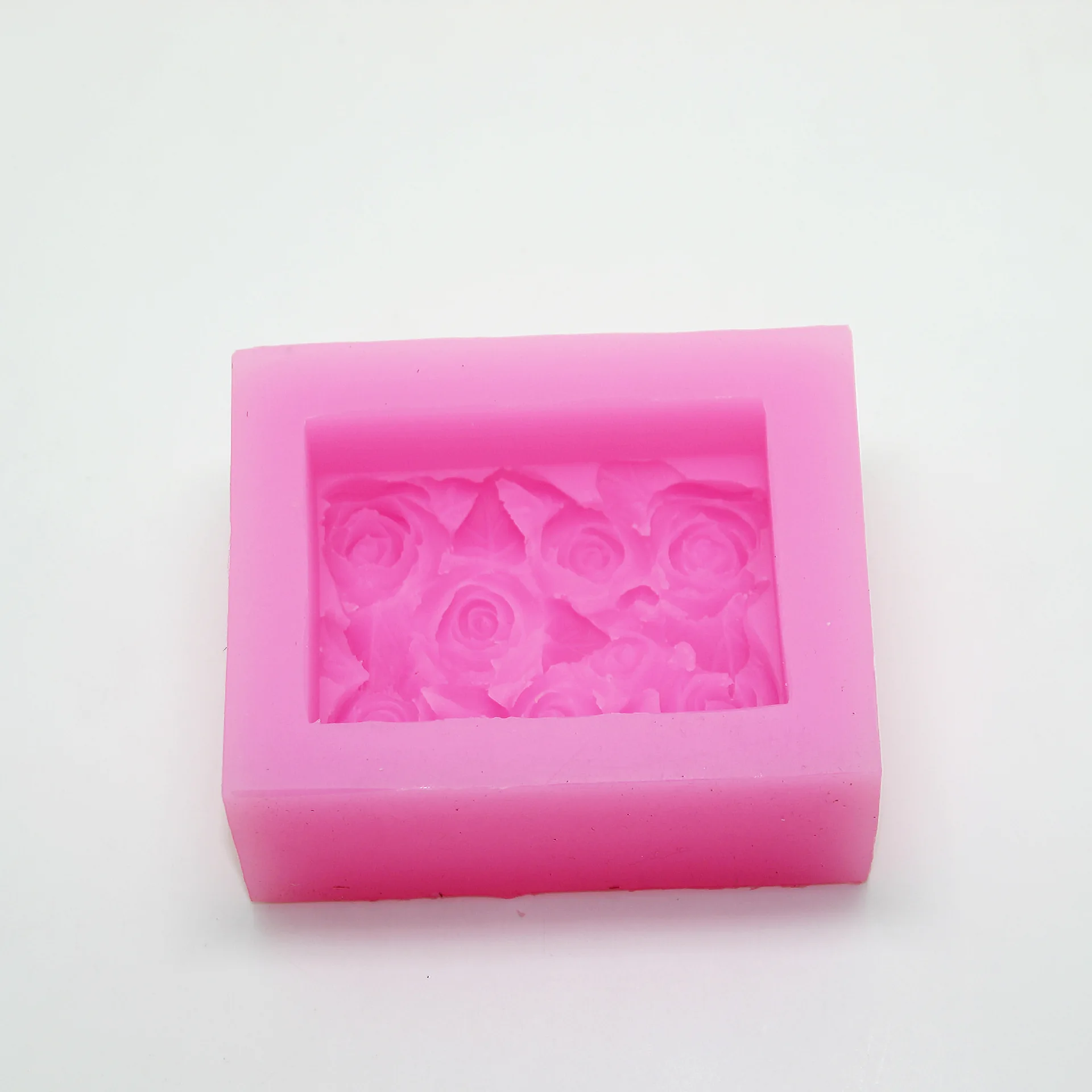 Ročno Milo Mehko silikagel Plesni Smolo obrti milo izdelavo kalupov pravokotnik flower torta 3d Rose plesni Kreativno Poročno Darilo