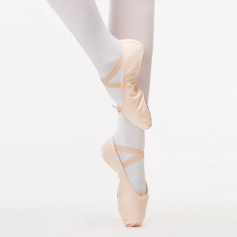 Sansha Odraslih Balet Čevlji Trajne Platno Trikotni Arch Design Balet Ples Copate Za Ženske, Dekleta, Moški, Belo/Roza/Črna ŠT.3C