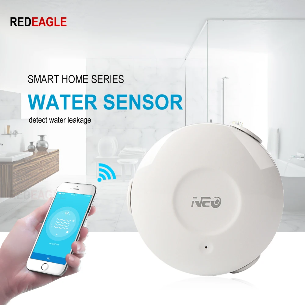 Smart Home Električni WiFi Senzor Vode Poplava Detektor Alarm App Podpora iOS Android Obvestila, Opozorila,