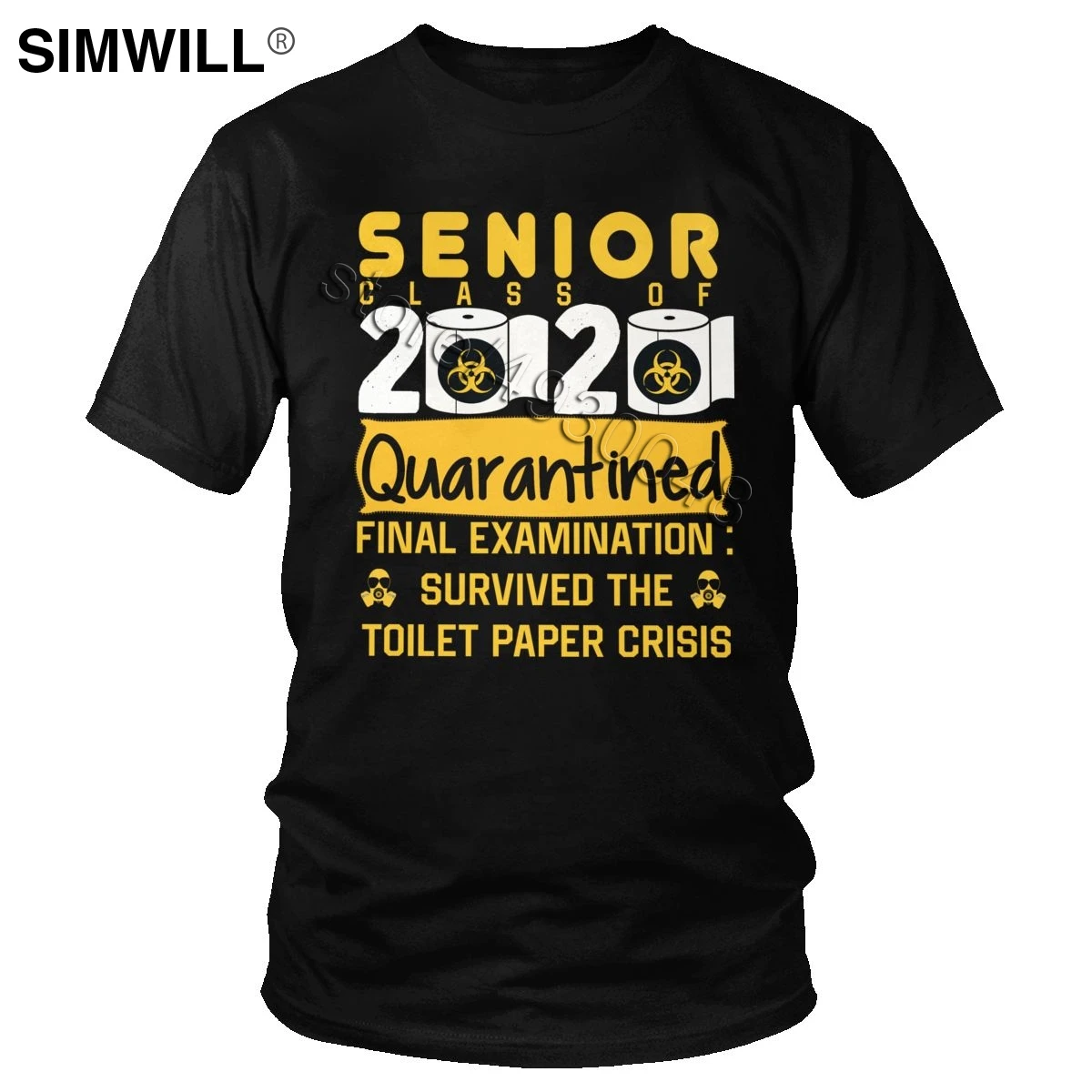 Smešno Razred v Karanteno Starejše 2020 Toaletni Papir Majica s kratkimi rokavi Moški Kratka Sleeved Cotton Tee Panike TP Roll Krize Sarkastičen T-shirt