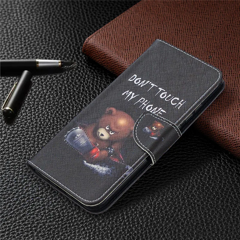 Srčkan Naslikal Usnjena torbica za Xiaomi Redmi Opomba 9 S 8T 7 Pro 9A 9C 8A Mi 10T Lite Opomba 10 9T Pro Poco X3 NFC Telefon Primeru Flip Vrečko
