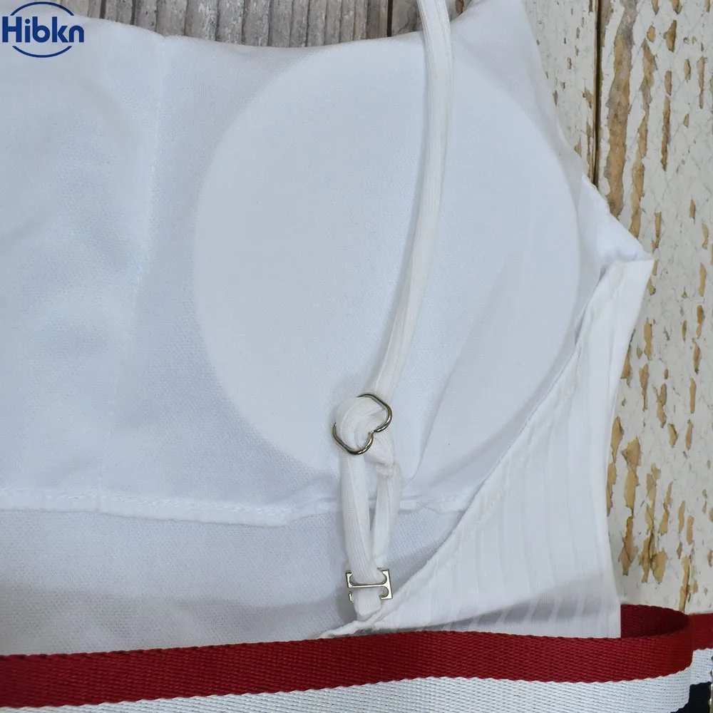 Trdna en kos kopalke belušno bele kopalke s pasom rebra kopalke visoka vitka monokini seksi obleka, povodcem ženske kopalke