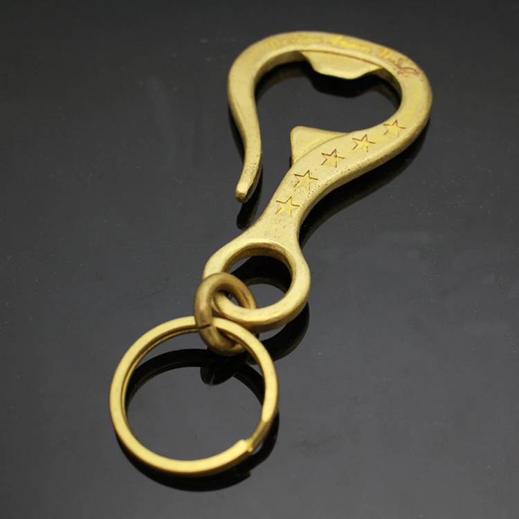Trdni Brass obeskom za ključe obesek za ključe Kavljem Steklenica Odpirač EOS Prostem