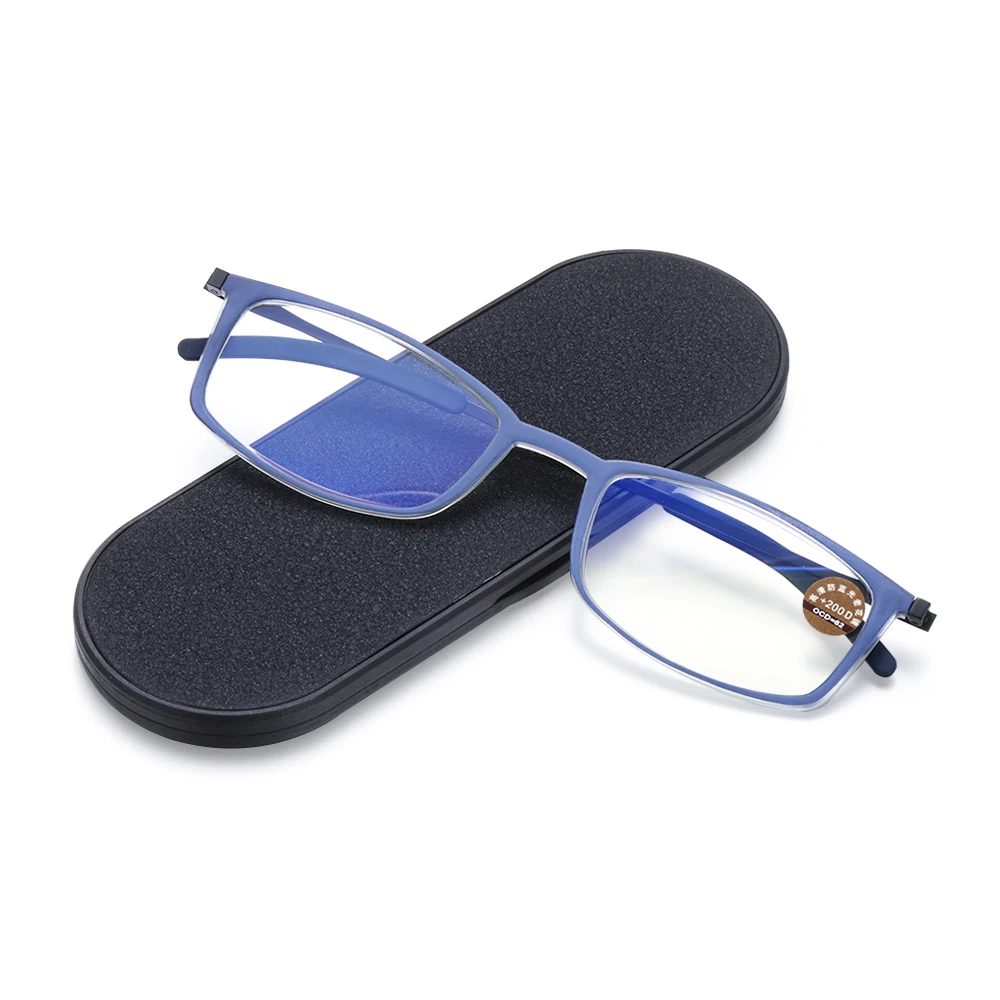 Unisex Ultra-tanek Obravnavi Očala Ultralahkih Presbyopic Očala Prenosni Anti-modra Svetloba Daljnovidnost Bralec Očala +1.5~+2.5
