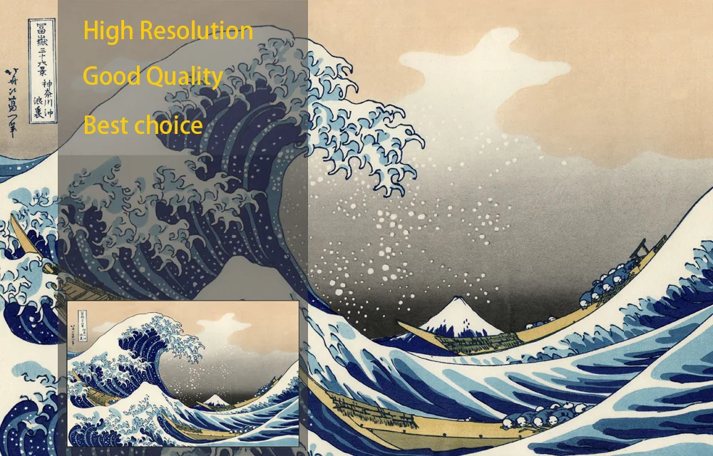 Vintage Japonski Gunma Prefekturi Big Wave Jadro Umetnosti Plakatov in Fotografij Freske Natisnjena na Platno Dnevna Soba Dekoracijo Doma