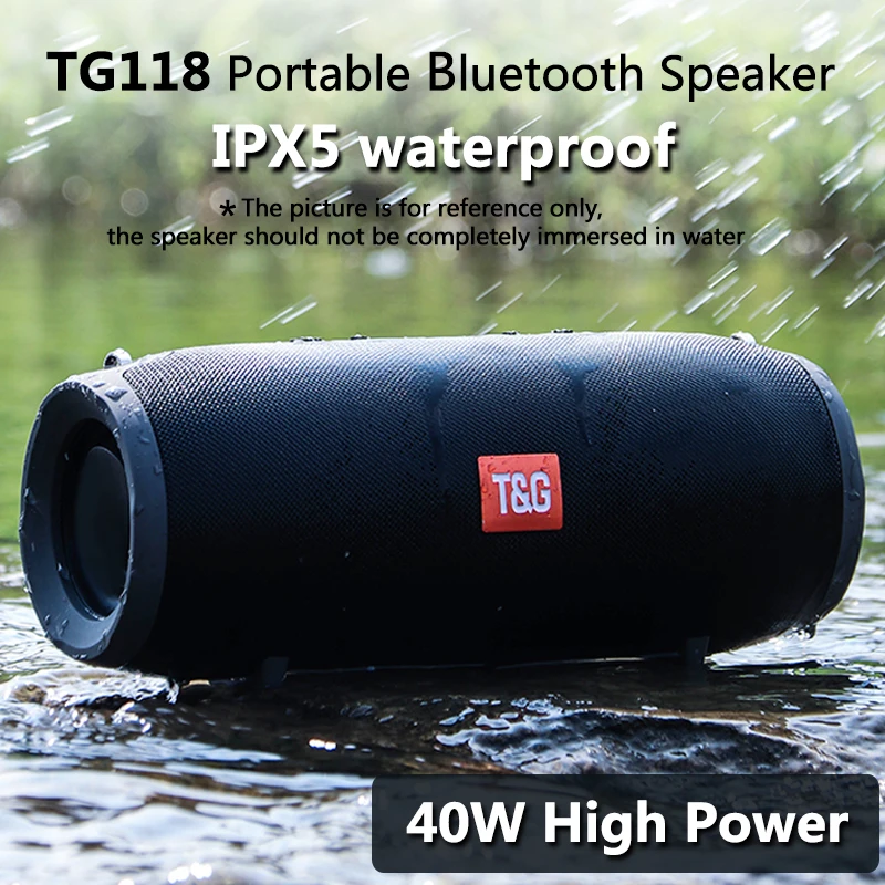 Visoke Moči 40W TG118 Brezžična tehnologija Bluetooth Prenosni Stereo Mikrofon Zvočnik S 3600 mAh Ojačevalnik, Brezžični Zunanji bar Speake