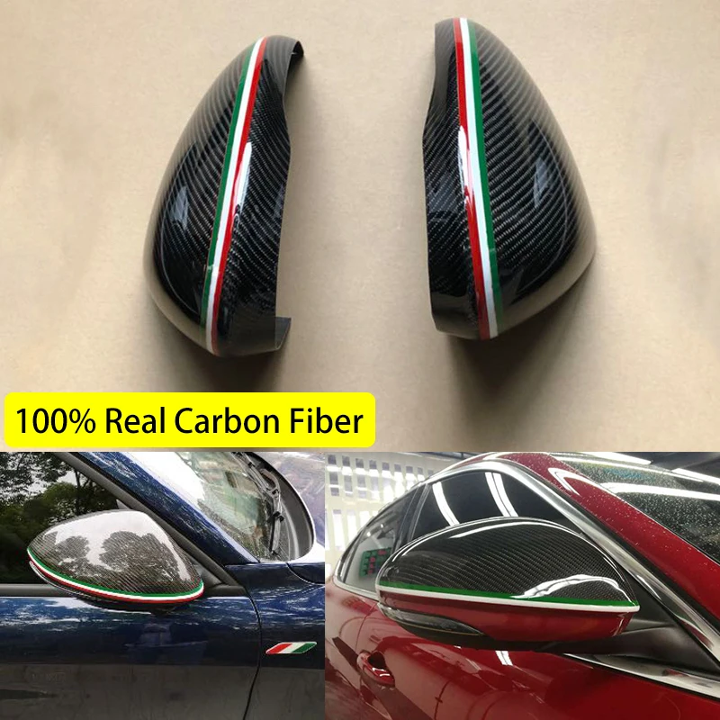 Za Alfa Romeo Stelvio 949 2016 2017 2018 2019 Ogljikovih Vlaken Strani Krilo Rearview Mirror Skp Primeru Lupini Kritje Trim