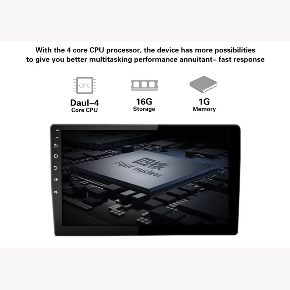 1+16 G Android 9.1 avtoradio, Predvajalnik za Audi A6 Navigacija GPS 2Din 9 Palčni Digitalni zaslon na Dotik, WiFi Pogled od Zadaj