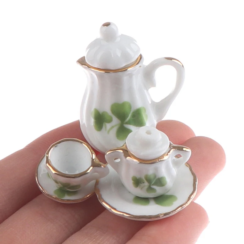 15pcs 1:12 Porcelana Tea Cup Nastavite Cvet Namizna Kuhinja Lutke 1/12 Obsega Miniature (8 Vzorcev za svojo izbiro)