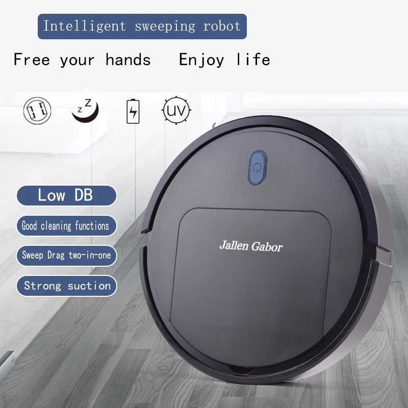 1800Pa Večnamenski Robot sesalnik Doma Sesanje Smart Čiščenje Gospodinjstvo Suho/ Mokro 3-V-1 USB Charge Pometanje Mop