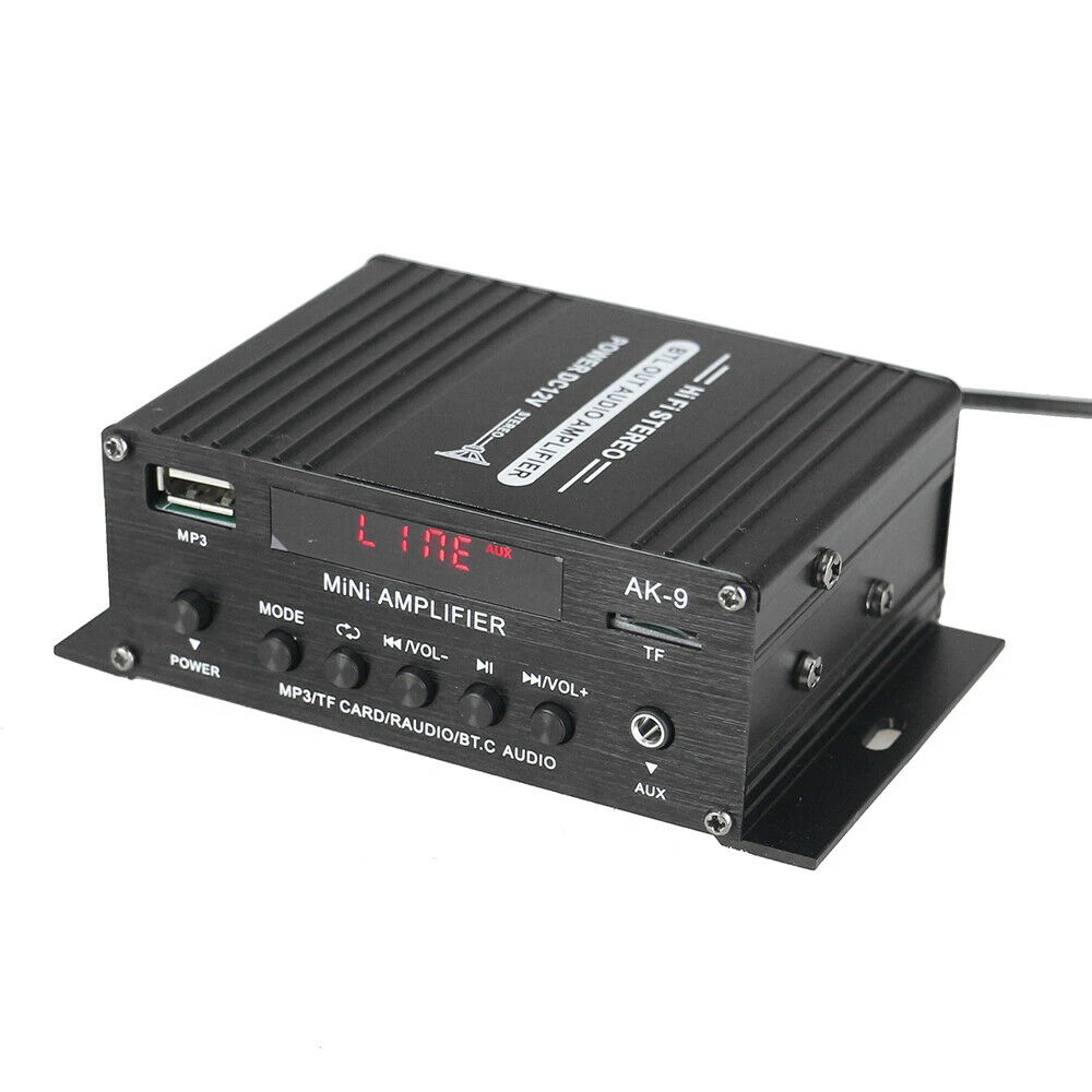 2-KANALNI Digitalni Ojačevalnik Hi-fi Bluetooth USB Stereo Audio MP3, FM AMP Radio AK9