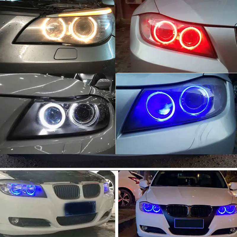 2 Kos LED Angel Eyes luči 60 W H8 XBD Žetonov HID Žarnica Za BMW E60 E61 E63 E64 E70 X5 X6 E71 E82 E87 E89 Z4 E90 E91 E92