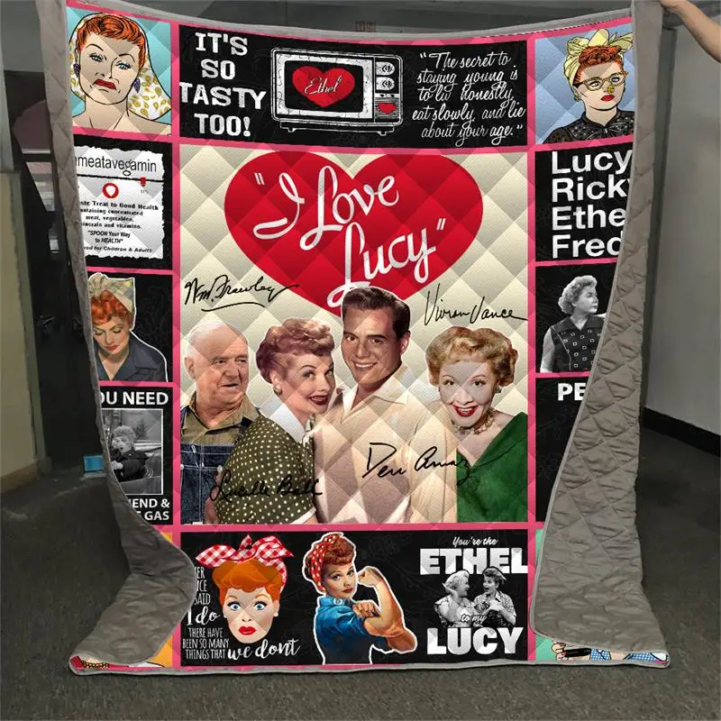 2020 novi Ameriški TV-Serije I Love Lucy Tiskanja Odeja Vse Sezone prešite Odeje Za Posteljo Mehko Toplo Odejo Bombaža Odeja Dropshipping
