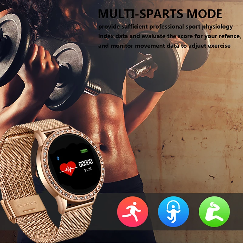 2020 Novi Barvni zaslon ženske, šport pametno gledati Moški ženske Fitnes tracker Za iPhone Srčni utrip, krvni tlak je funkcija smartwatch