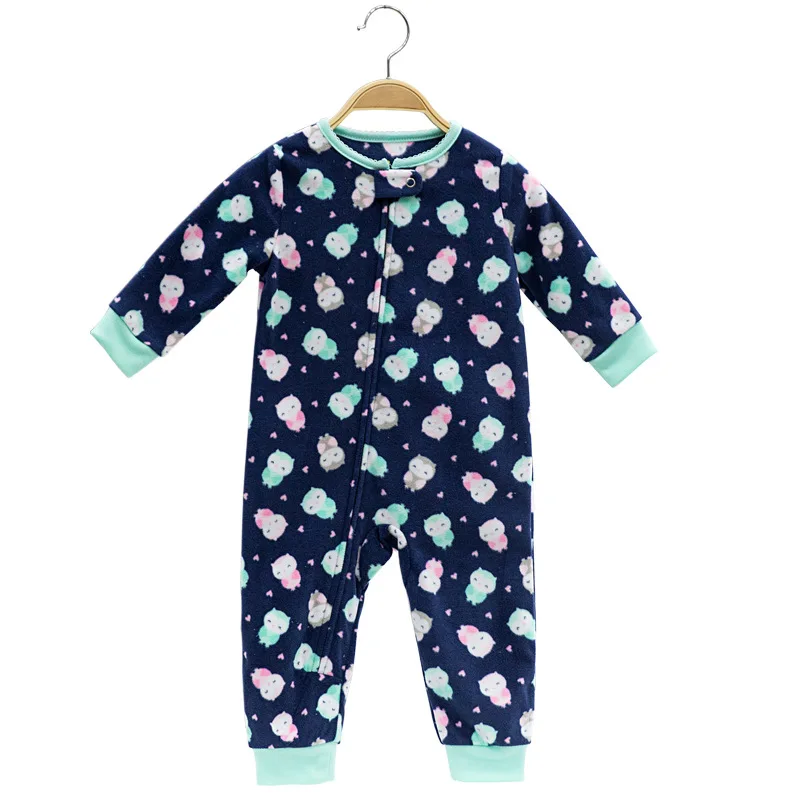 2020 Otroška oblačila za Malčke dekliška oblačila runo bebes fantje outwear toplo zadrgo malo dekleta kombinezon pižamo jumpsuit romper