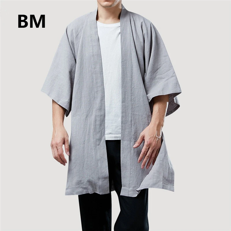 2020 Poletje Jopiči za Moške Pol Rokav Perilo Majica Harajuku Kimono Priložnostne Jopico Letnik Vrhovi Hanfu Outwear Trenchcoat