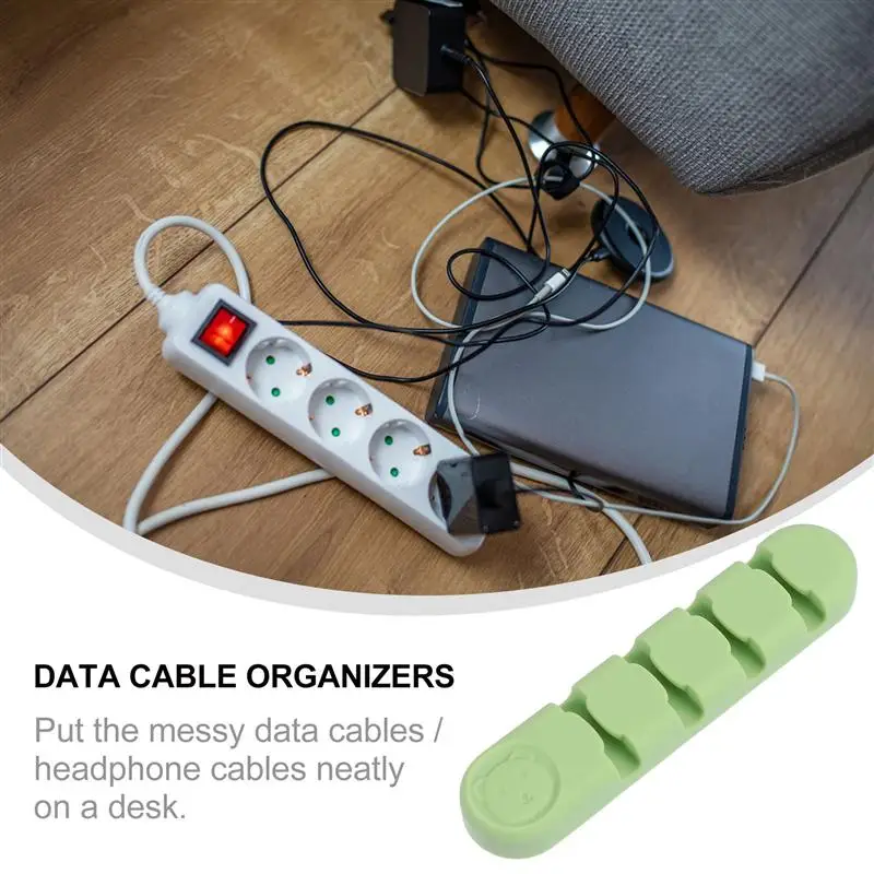 3 Kos Kabel Imetnik Silikonski Kabel Organizator Prilagodljiv USB Navijalec za Upravljanje Posnetkov Držalo Za Miške, Tipkovnice, Slušalke Slušalke