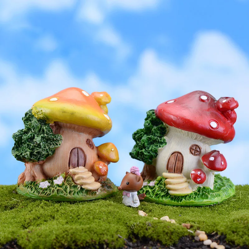 4 barve Mushroom House Miniaturni Pravljice Vrt Domače Hiše Dekoracijo Mini Obrti, Mikro Krajinsko Dekor Oprema DIY