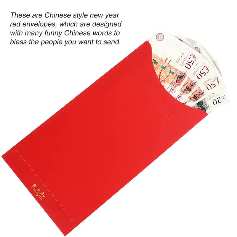 40Pcs Kitajski Slog Rdeče Ovojnice Papirne Novo Leto Vreče Denarja Klasično Kitajsko Novo Leto Rdeči Paketni prenos (Ribe Cvet)