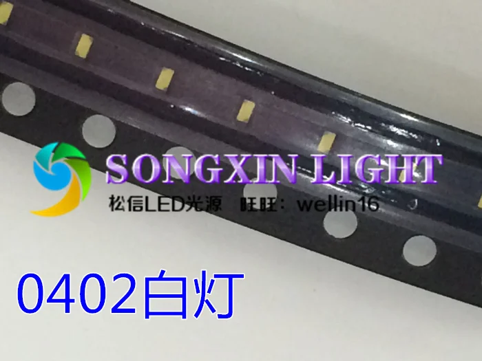 500PCS 0402 LED-light-emitting diode smd 0402 bela 0402 SMD LED 1.0*0.5*0.4 MM 1005 super svetla 6000-8000K