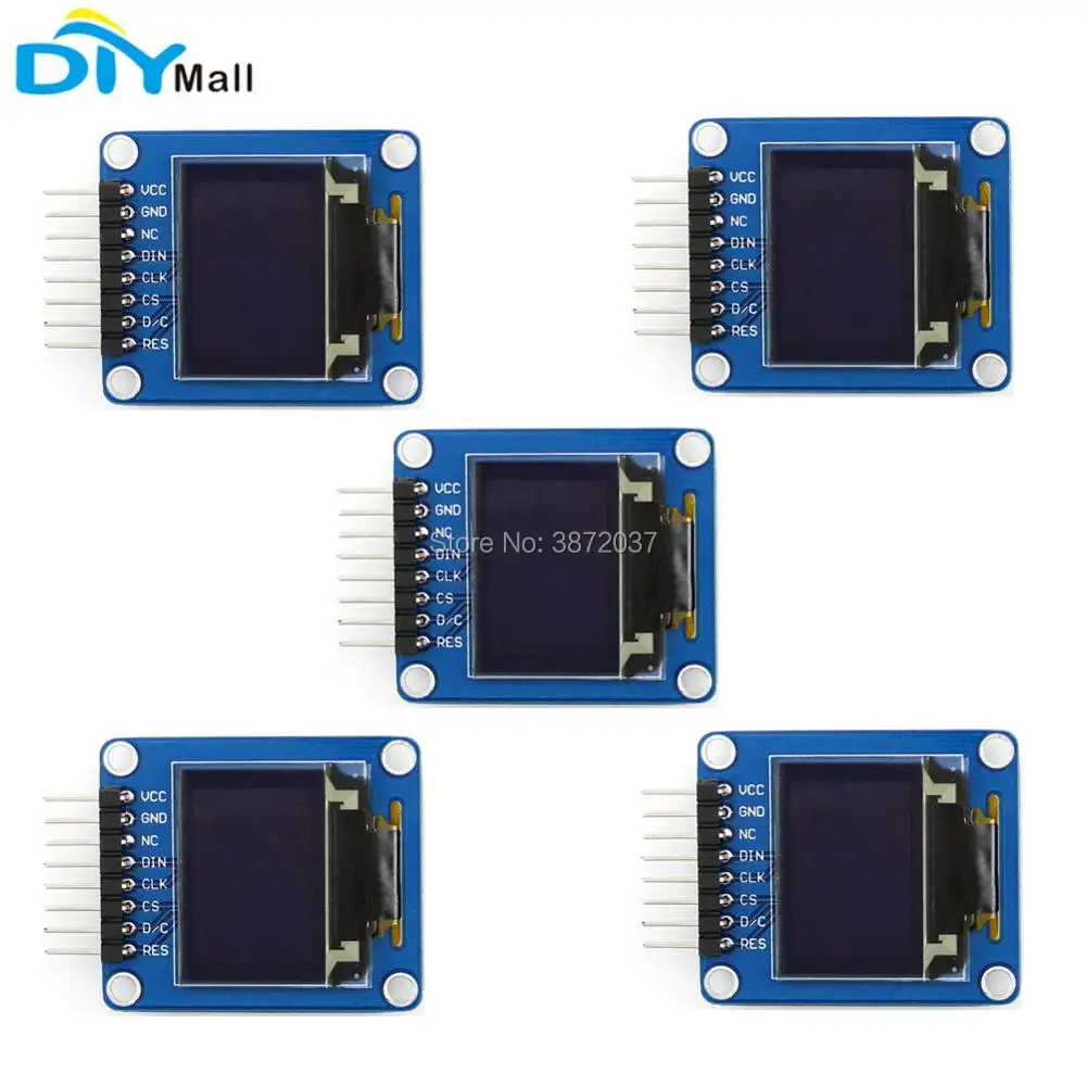 5pcs/veliko 0.95 0.95 palčni RGB OLED Zaslon Modula SPI SSD1331 Gonilnik za Arduino