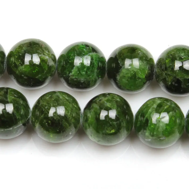 7-14 mm Naravno Zeleno Diopside Kamen Kroglice Krog DIY Svoboden Kroglice Za Nakit, Izdelava kroglice Pribor 15