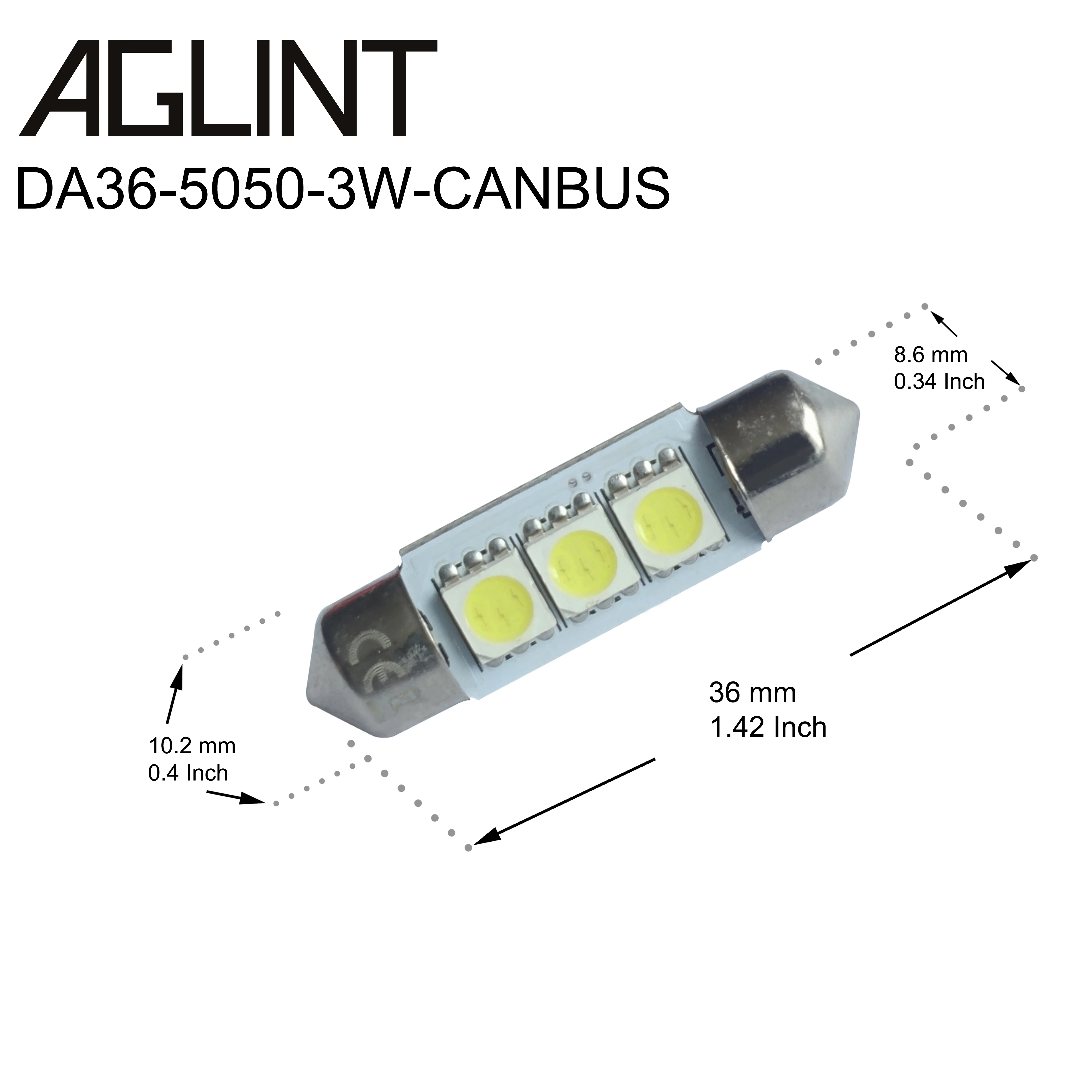 AGLINT 10PCS C5W Festoon Auto Avto Dodatki 36mm 6418 6411 C5W CANBUS LED DE3423 DE3425 5050 SMD 3LEDS Auto Avto LED Žarnice
