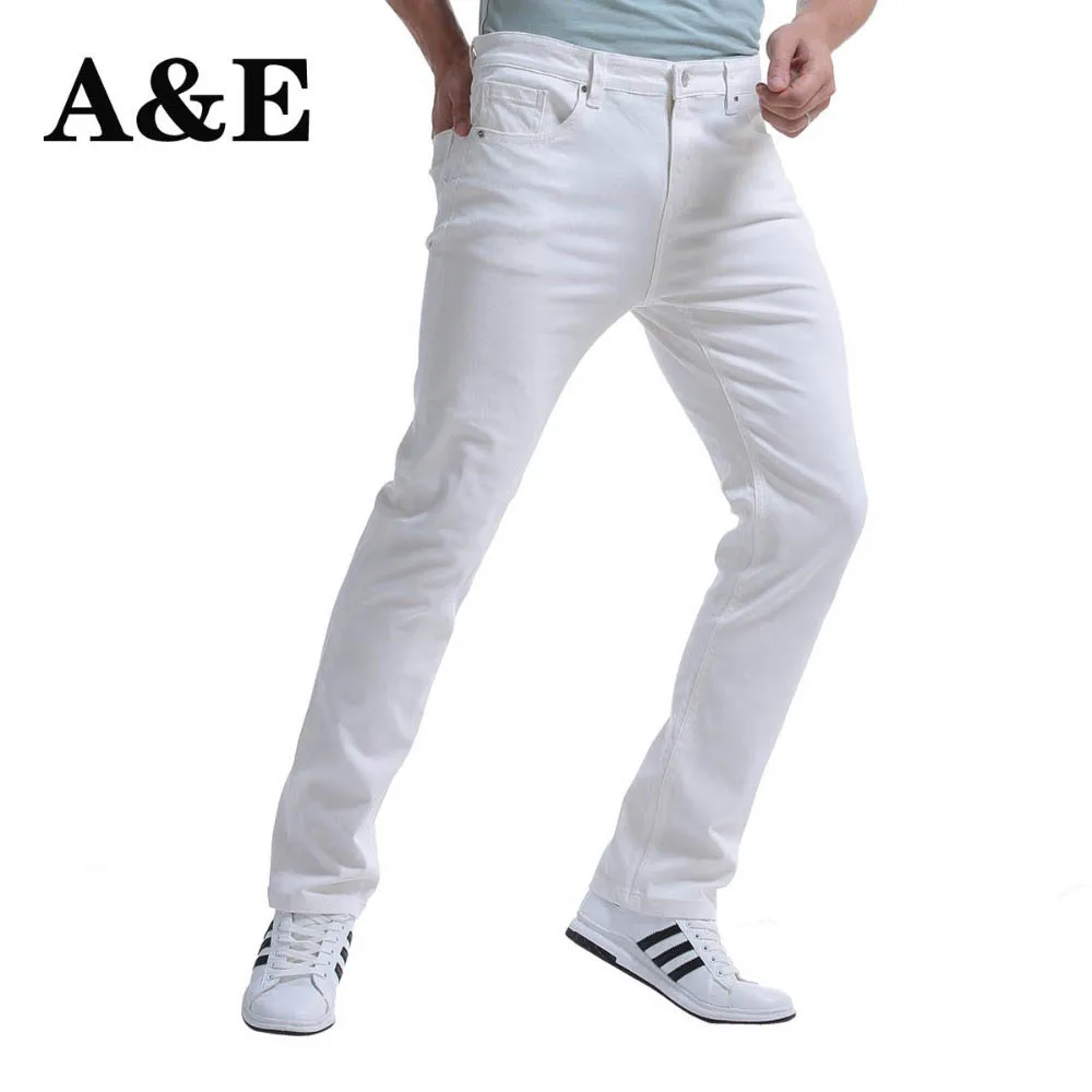 Alice & Elmer Moda za Moške Slim Fit Straight Jeans Poletje Hlače Priložnostno Traper Hlače Moški blagovne Znamke Oblikovalec 98% Čistega Bombaža