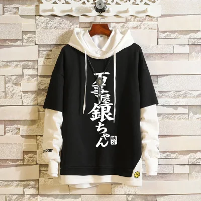 Anime GINTAMA Cosplay Sweatshirts sportwears Hoodies 3D Moški Ženske Sakata Gintoki Hoodie Oblačila Ponaredek Hip Hop Dva Kosa
