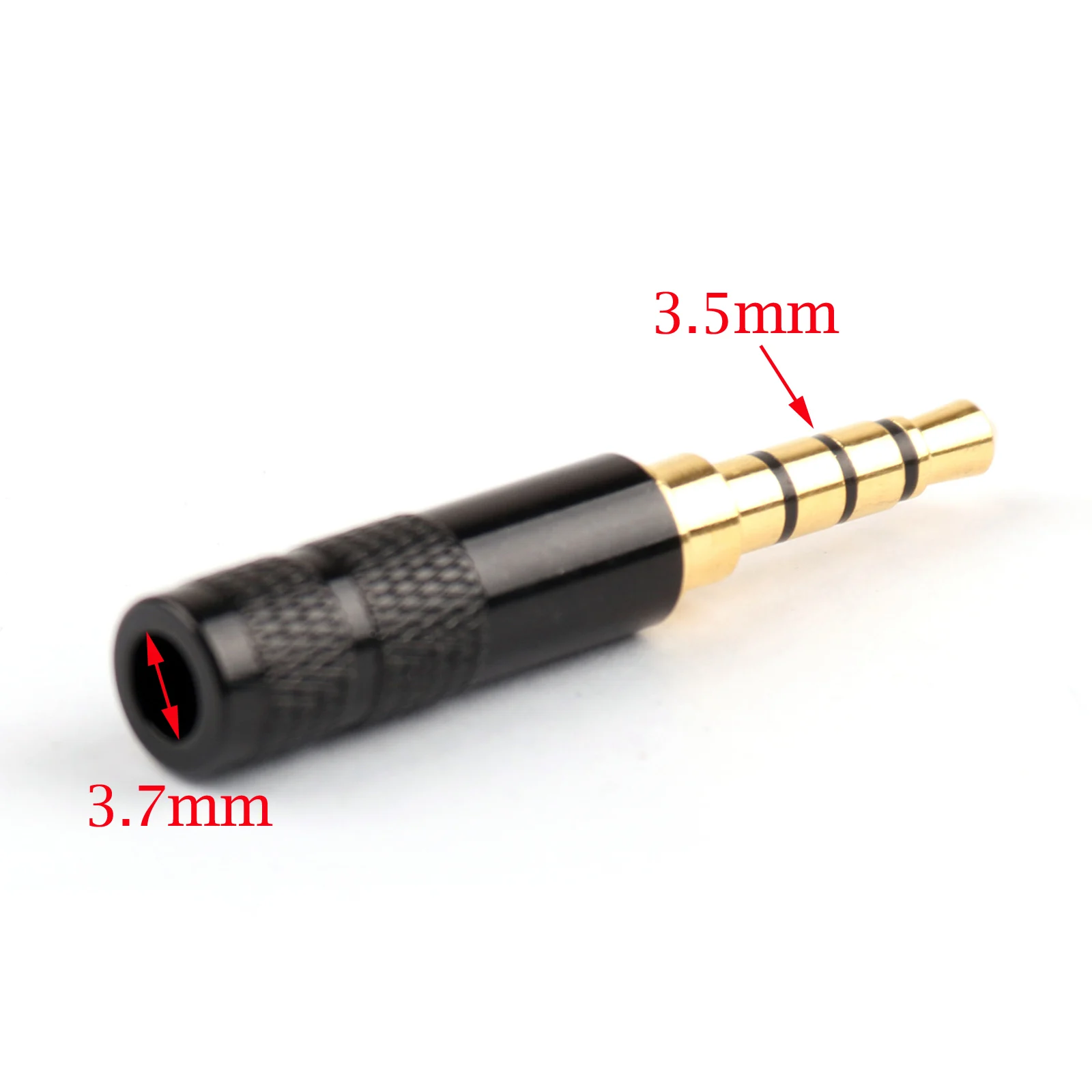 Artudatecrh 20PCS Mini Gold 3,5 mm Stereo 4 Pole Priključek za Slušalke Avdio Spajkah Za Video Črna+Rdeča