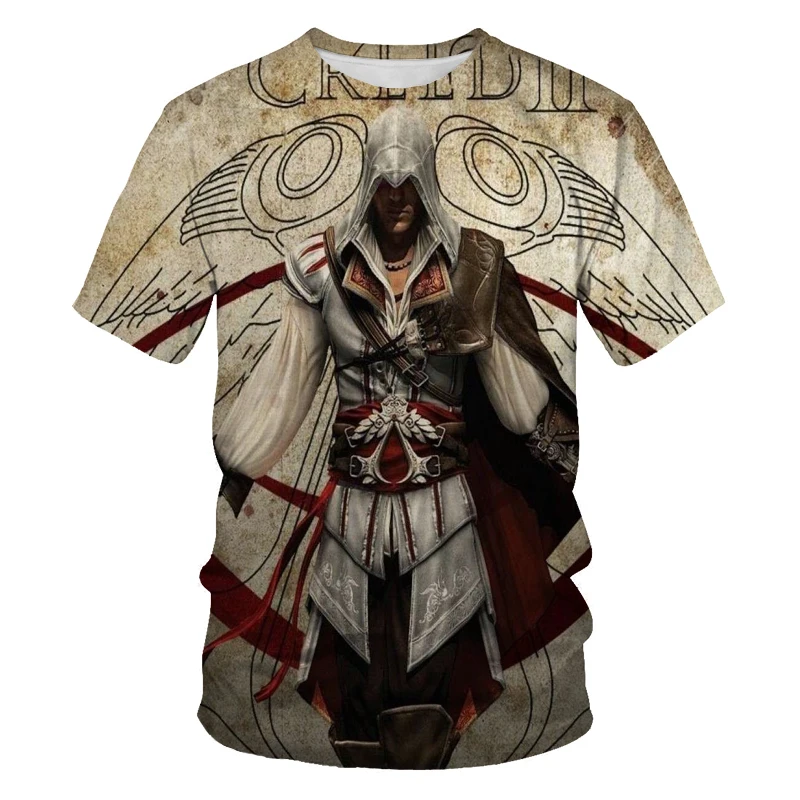 Assassin ' s Creed in druge igre, 3D tiskanje moda za moške in ženske kratke oplaščeni T-majice, mehke materiale, outdoor, casual l