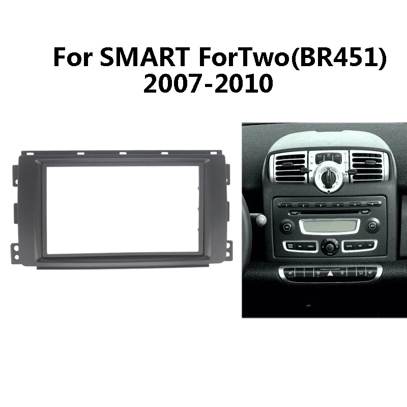Avto Radio Fascijo Za SMART ForTwo (BR451) 2007-2010 Dvojno 2 Din DVD Stereo CD Plošča nadzorno ploščo Frame Mount Kit