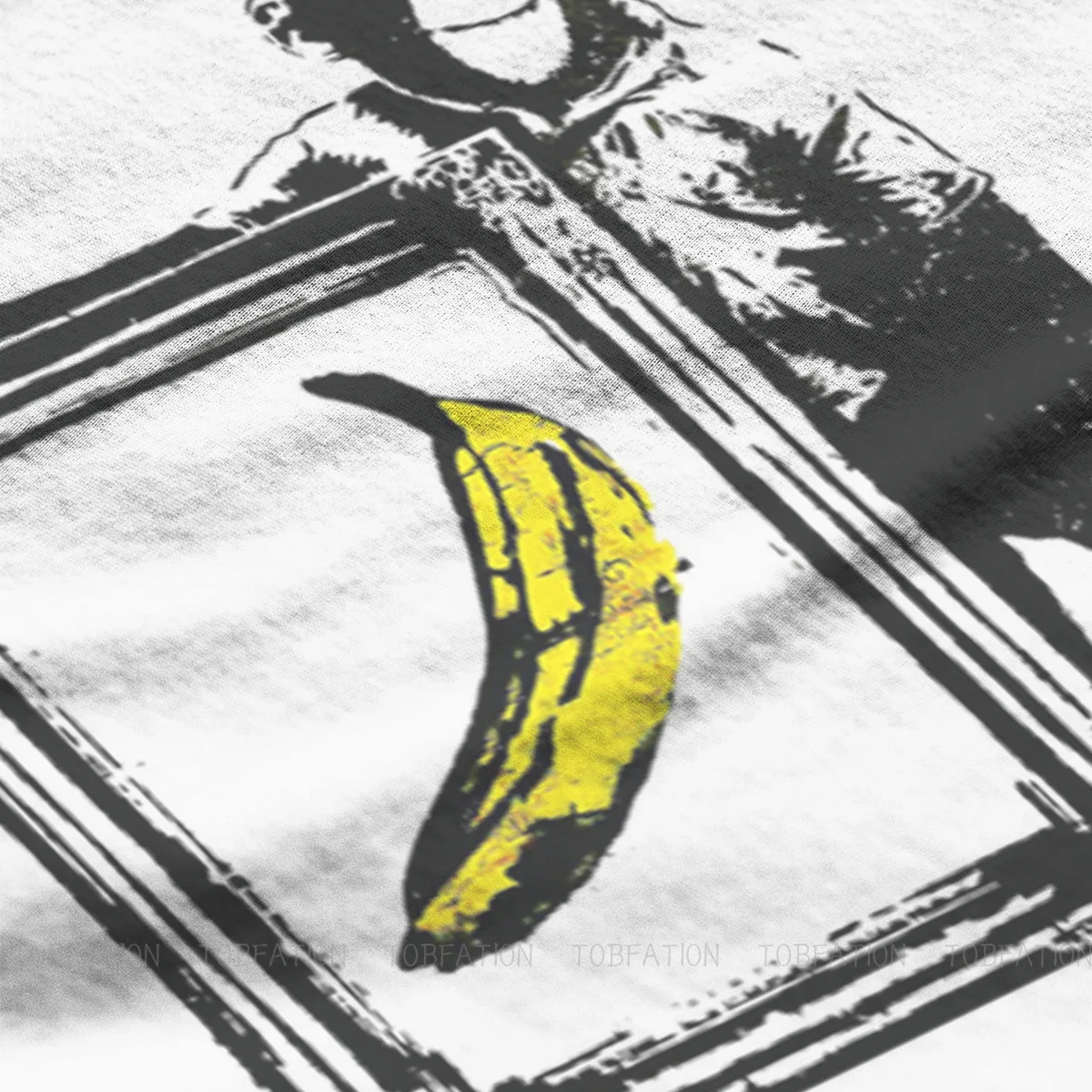 Banksy Grafiti Wall Art Opica Banana Bistvene TShirt za Moške Grafika Plus Velikost Anime Obleko Crewneck Bombaž Majica 2020