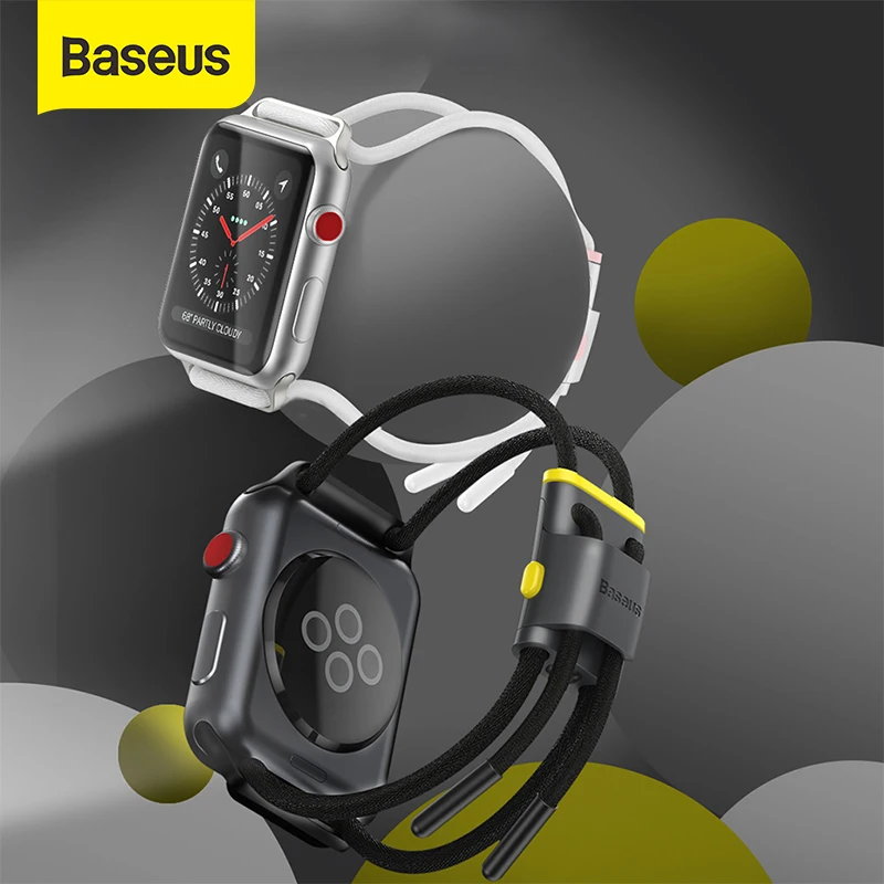 Baseus Watch Trak Za Apple Watch Band 38 mm 40 mm 42mm 44 Šport Watchband Zapestnica za Apple Gledati Serije 5 4 3 Kabel Watch