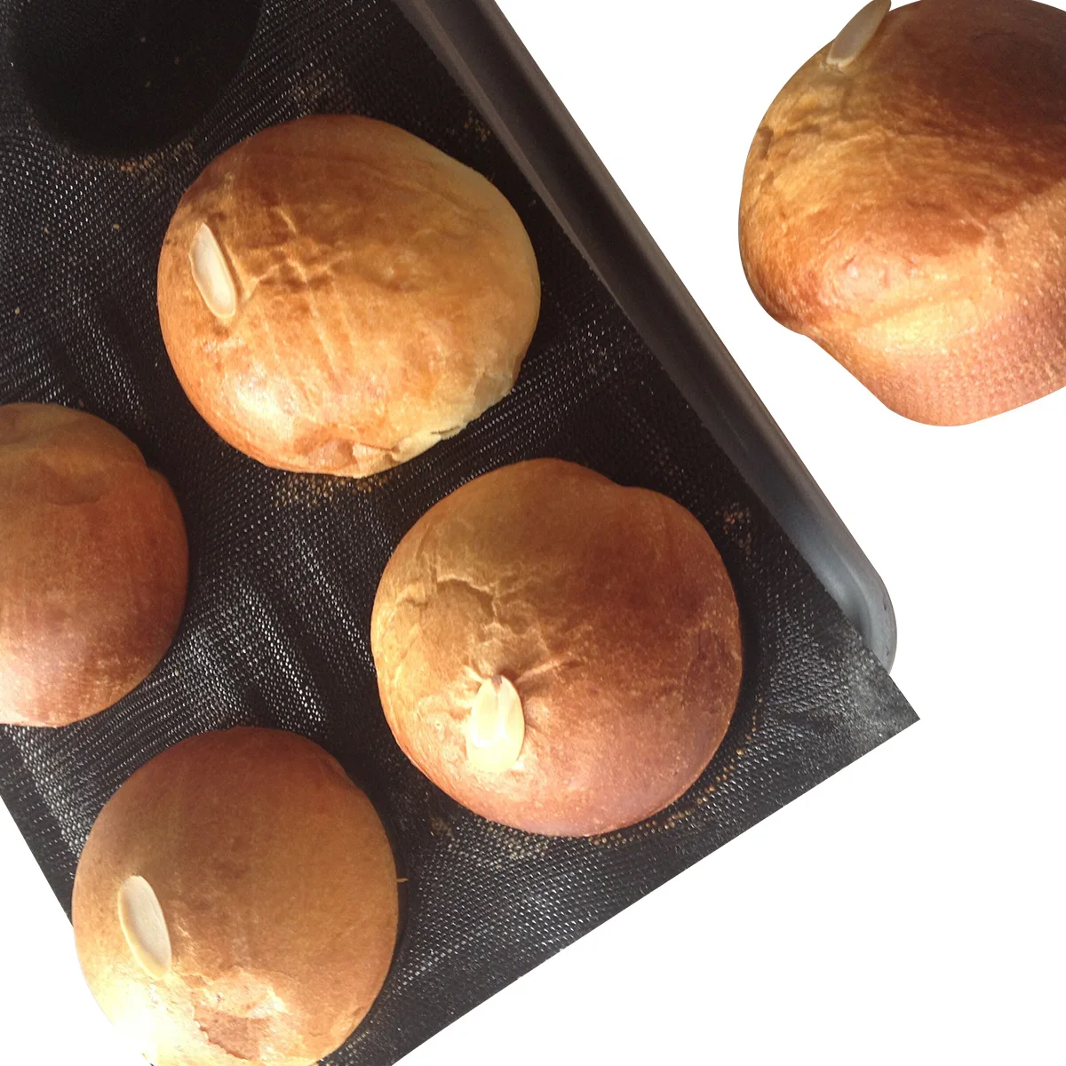 Bluedrop silikonski kruh oblike muffin obliko figo kruh plesni tortice perforirano mrežnimi pecilni listov ne držijo plesni