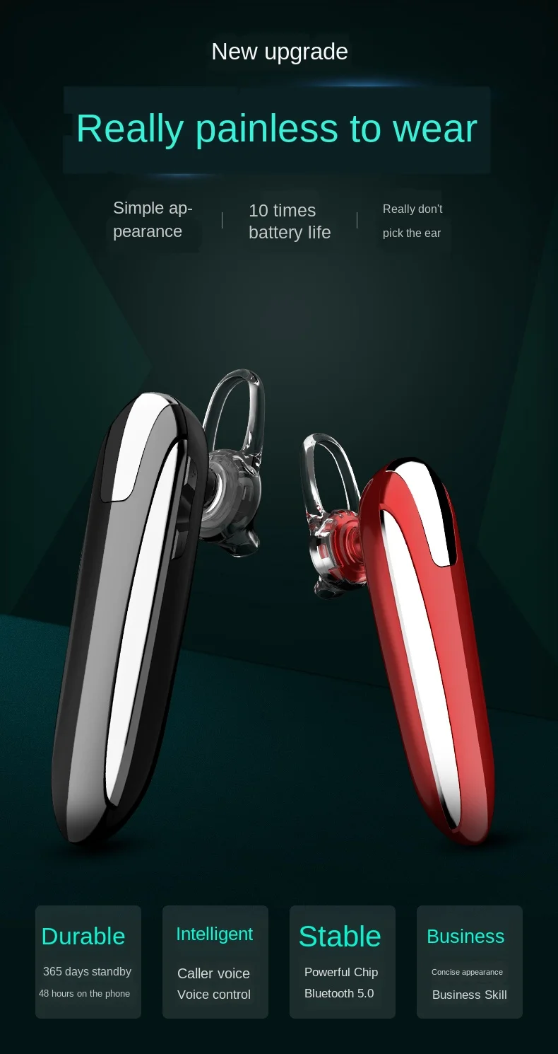 Bluetooth Slušalka Bluetooth 5.0 Slušalka za Prostoročno uporabo Slušalke Mini Brezžične Slušalke slušalke Slušalka Za iPhone xiaomi