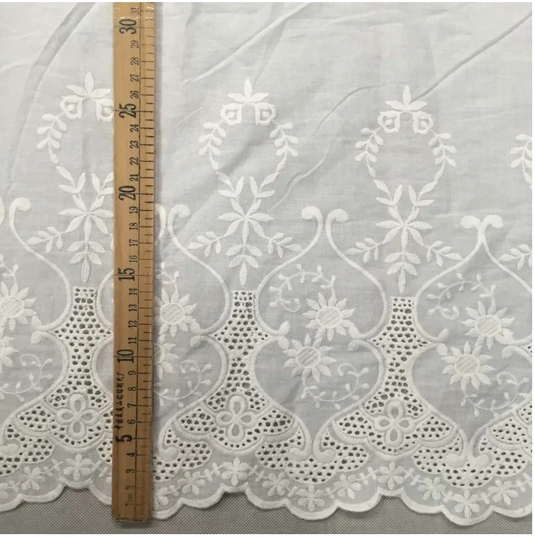 Bombažno krpo votlih-iz tkanine, čipke Dvostranskih simetrije vezene 130 cm oblačila krilo doma tekstilne Tkanine Afriške