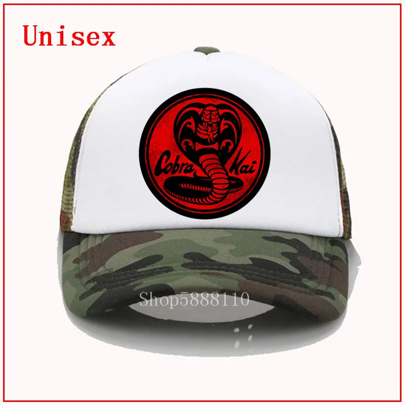 Cobra Kai emblem - Rdeče baseball kapa s šcitnikom moški Ženske cool Mesh Kamiondžija skp moda nastavljiv otroci vrnitev žoge fant dekle sonce klobuki