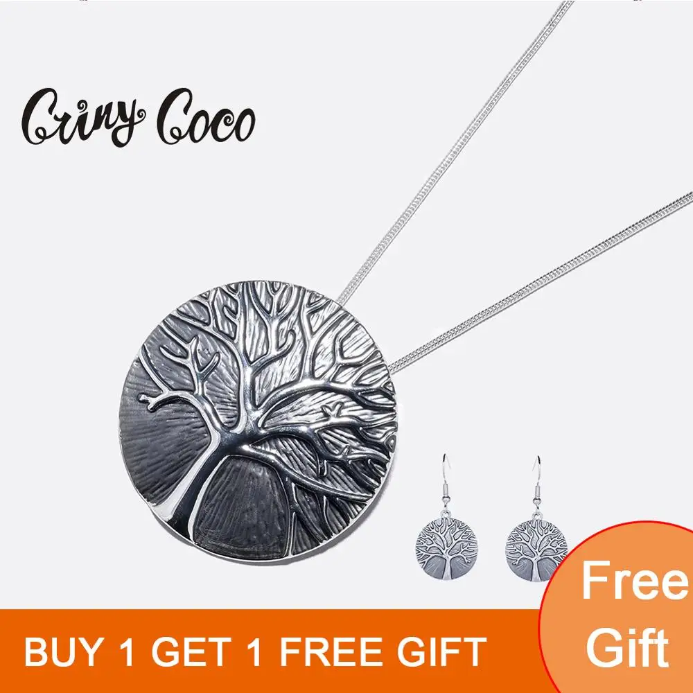 Cring Coco 2020 Vroče Prodaje Drevo Življenja Chokers Izjava Ženske, Nakit, Modne Emajl Zlitine Verige Ogrlice Ogrlica Velik Obesek