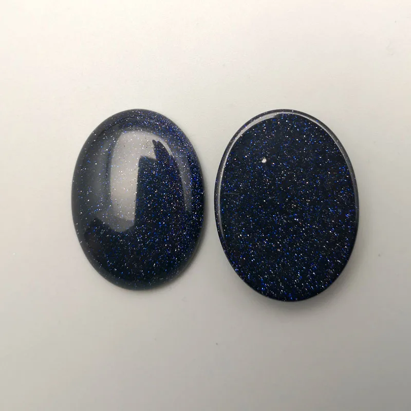 Debelo modri pesek Naravni Kamen 40x30MM Kroglice za nakit, izdelava cab chrysoprase Obroč obesek pribor 10Pcs/veliko Brezplačna dostava