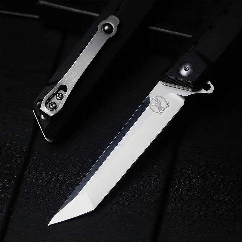 DeHong high-end blagovne znamke D2 jekla multi-funkcijo prostem oster lovski nož taktično folding nož prenosni žepni nož