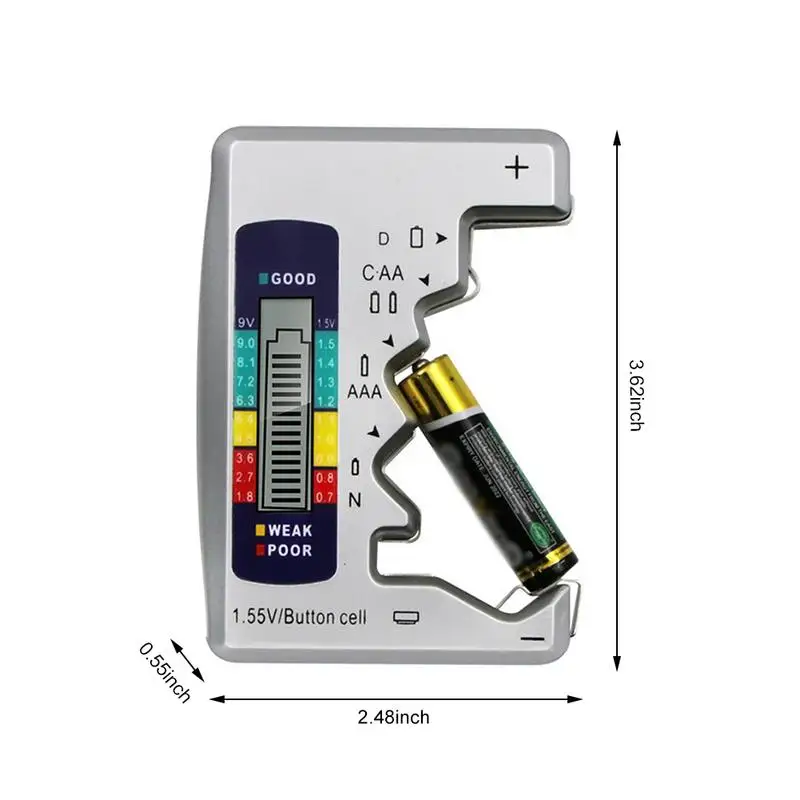 Digitalni Tester za Baterije Checker Zmogljivost Baterije Tester Za 9V/AA/AAA/C/D/ 1.5 V Baterija Litij-Napajanje Merilni Instrument