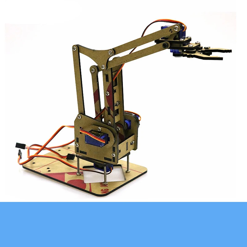 DIY 4DOF Plastičnih Akril Robot Roko Z 4pcs Visok Navor Micro Servo Nesestavljeni 4-Axis Robotsko Za Ardunio Izobraževanje Igrača