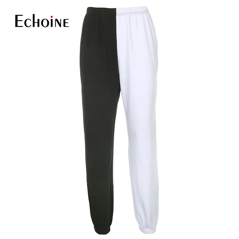 Echoine 2020 ženske Priložnostne Bombaž visoke pasu šport mozaik joggers sweatpants moda ulične hlače hlače plus velikost