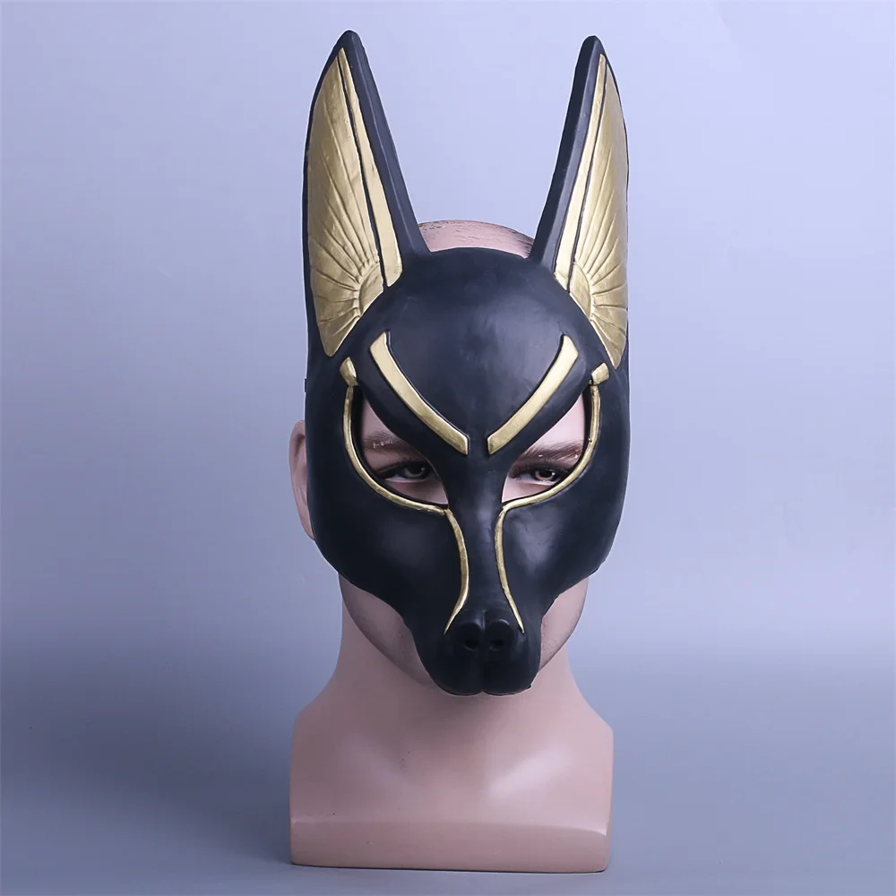 Egiptovski Anubis Cosplay Maska PVC Canis spp Volk Glavo Živali Maškarada Rekviziti Stranke Halloween maskiranje Ball