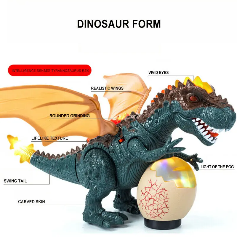 Električni Razpršilec Tyrannosaurus Rex Igrača Nastavite Dejanje Številke Dinozaver Model Lahko Zabavna Risanka Projekcija Za Otroke Darilo