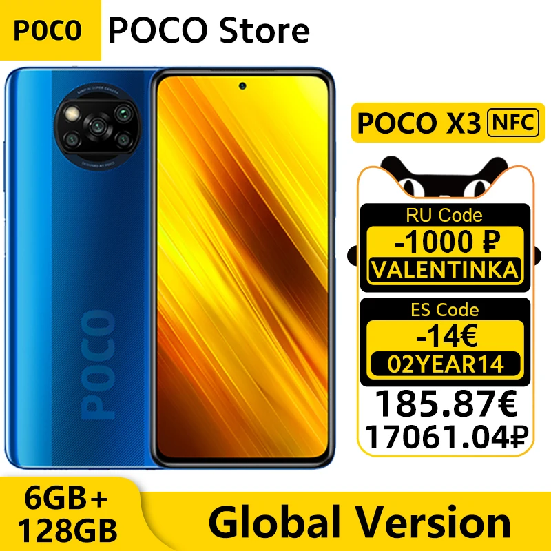 Globalna Različica POCO X3 NFC, 6GB RAM 128GB ROM Mobilni Telefon Snapdragon 732G Jedro Octa 6.67