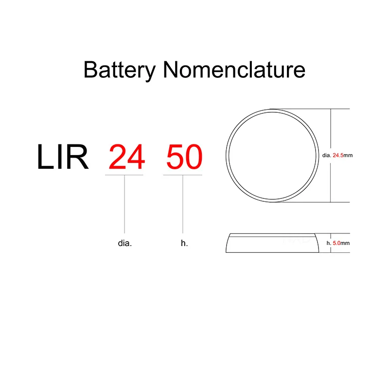 Gumb Celic Li-ionska Baterija za Polnjenje LIR2450 3,6 V 2 KOS Litijeve gumbaste Baterije LIR 2450 Nadomešča CR2450
